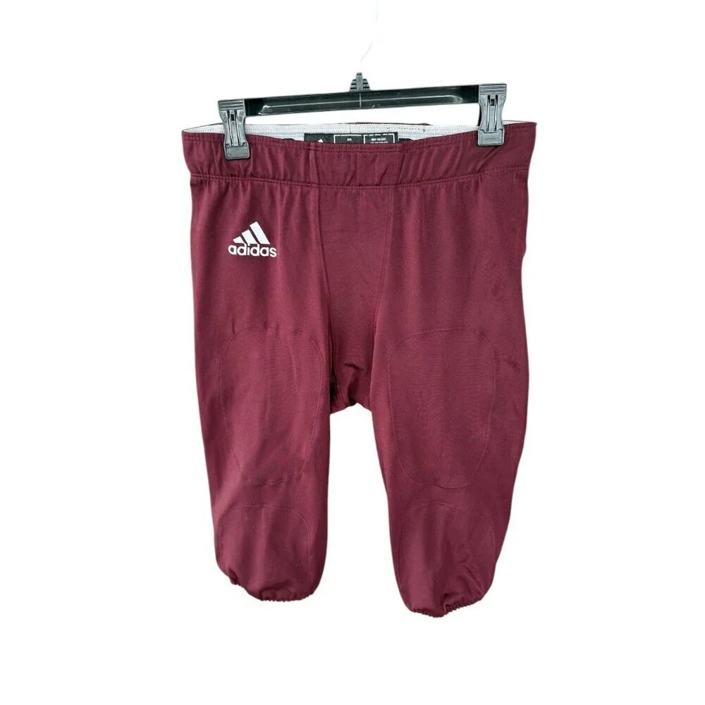 Adidas Maroon Football Padded Compression Pants Large